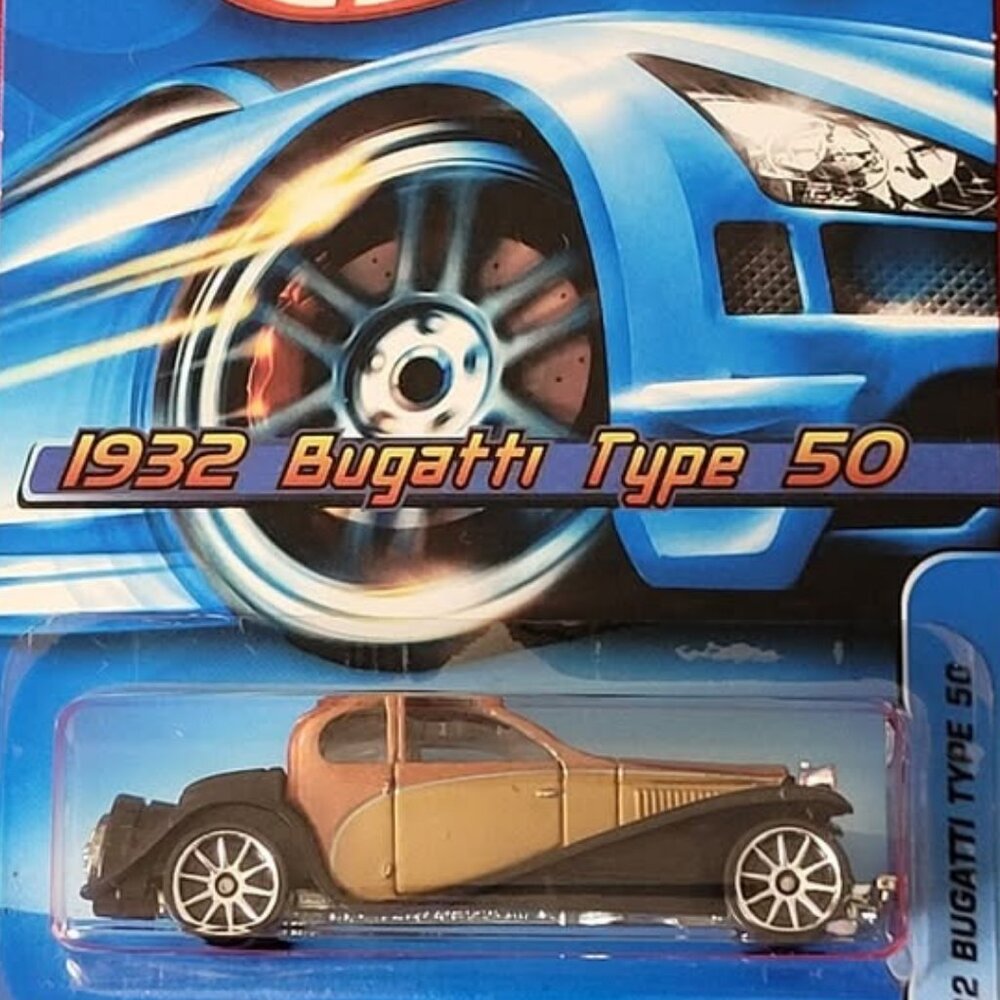 2005 HOT WHEELS, 1932 BUGATTI TYPE 50, MINT IN THE PACKAGE!!!